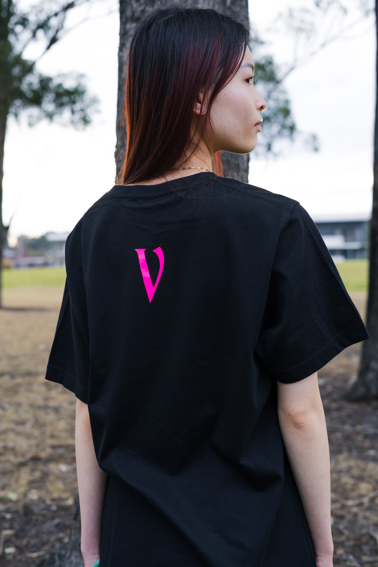 pink big V shirts